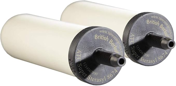 Doulton W9121214/British Berkefeld W9121215 0.5 Micron ATC Super Sterasyl Ceramic Water Filter for Gravity Systems (2 Pack)