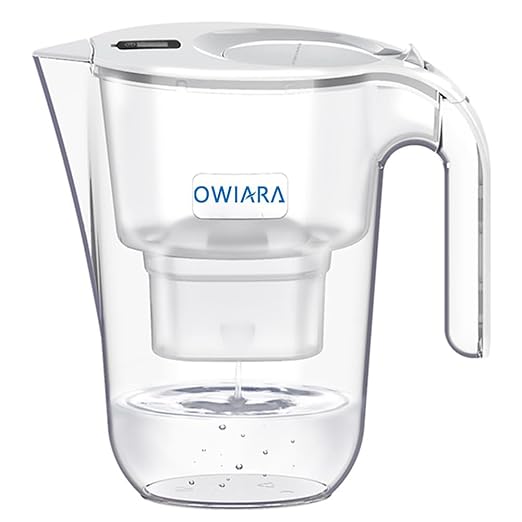 Alkaline Water Filter Pitcher, 3.2L/12 Cup, Digital Display, BPA Free, 4-Stage Filtration System