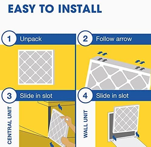 Aerostar 16x25x1 MERV 6 Pleated Air Filter, AC Furnace Air Filter, 6 Pack (Actual Size: 15 3/4"x 24 3/4" x 3/4")