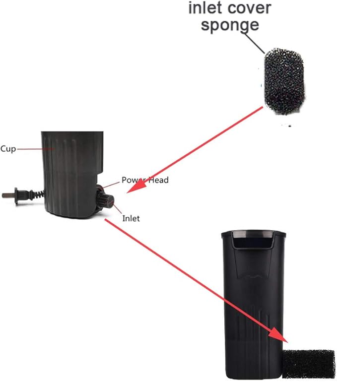 4pcs Inlet Covers Sponge Aquarium Turtle Filter Quiet Flow Water Clean Pump