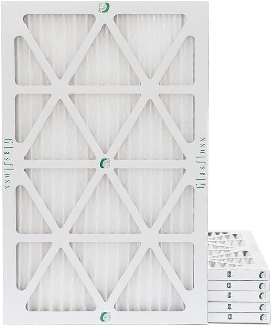 Glasfloss 16x25x1 MERV 10 (FPR 5-6) Pleated Air Filters By Glasfloss. Box of 6. Actual Size: 15-1/2 x 24-1/2 x 7/8