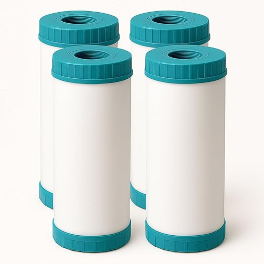 LiquaGen Polyphosphate Water Filter – Slow PHOS Media for Limescale, Rust & Corrosion | Pre-Filter for Water Heaters, Boilers, Ice Machines, Coffee Makers & Vending Systems (4, 4.5" X 10")