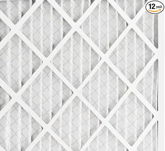 BNX TruFilter 16x24x1 Air Filter MERV 8 (12-Pack) - MADE IN USA – Dust & Pet Defense Pleated Air Conditioner HVAC AC Furnace Filters for Dust, Pet, Mold, Pollen MPR 600 – 700 & FPR 5