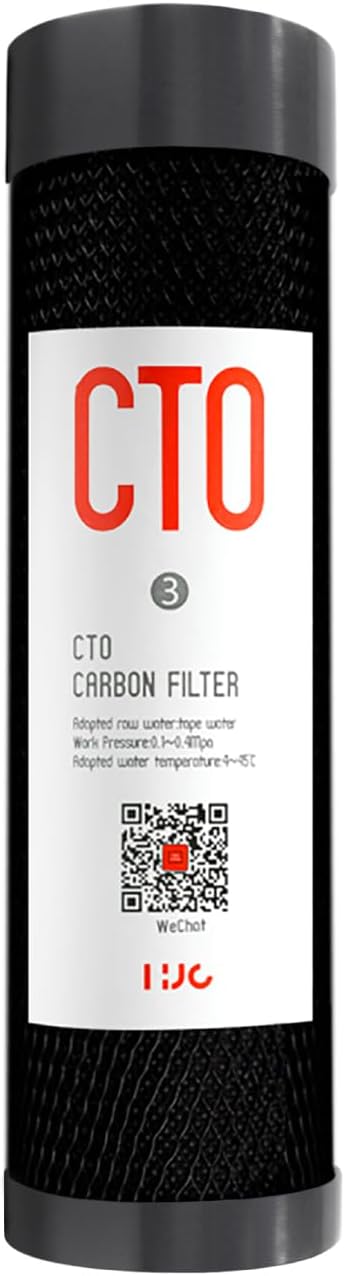 ActivatedCarbon Water Filter Coconut Shell CTO Cartridge, Carbon Block for Drinking Water Filter replacement, 2.5 x 10