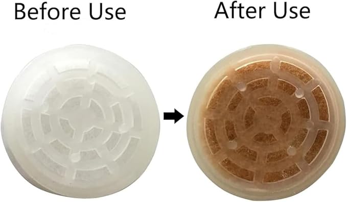 2pcs Shower Head Replacement Filter Cartridge - Chlorine & Flouride Shower Filter and Reduces Dissolved Solids - Hard Water Filter for Water Softener Shower Head