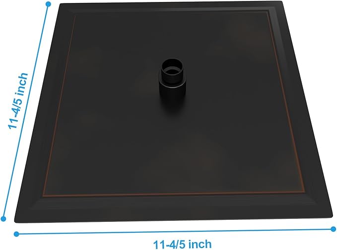 Lordear Rain Shower Head 12 Inch Solid Ultra Thin 304 Stainless Steel Square Rainfall Shower Head Full Body Coverage with Silicone Nozzle,Oil Rubbed Bronze