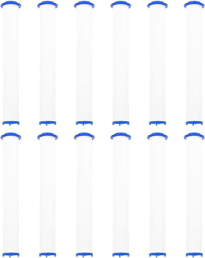 uxcell 12 Pcs Shower Head Filter 5.7 Inch PP Cotton Filter Cartridge Replacement High-Pressure Handheld Fan Shower Jet Sets