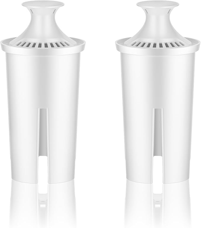 Water Filter Replacement Fit for Brita Filter, Pitchers, New Upgraded Filter to Reduce TDS, Chlorine etc., 2PCS Replacement Filters Compatible with Brita Classic, OB03, Mavea 107007 35557