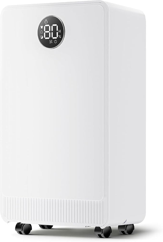 2500 Sq.Ft Dehumidifiers for Home, Dehumidifier for Basement with Drain Hose Max 34 Pints，Dehumidifier for Bedroom, Bathroom，Intelligent Humidity Control, 24H Timer, 3 Modes, Child Lock, Auto Defrost