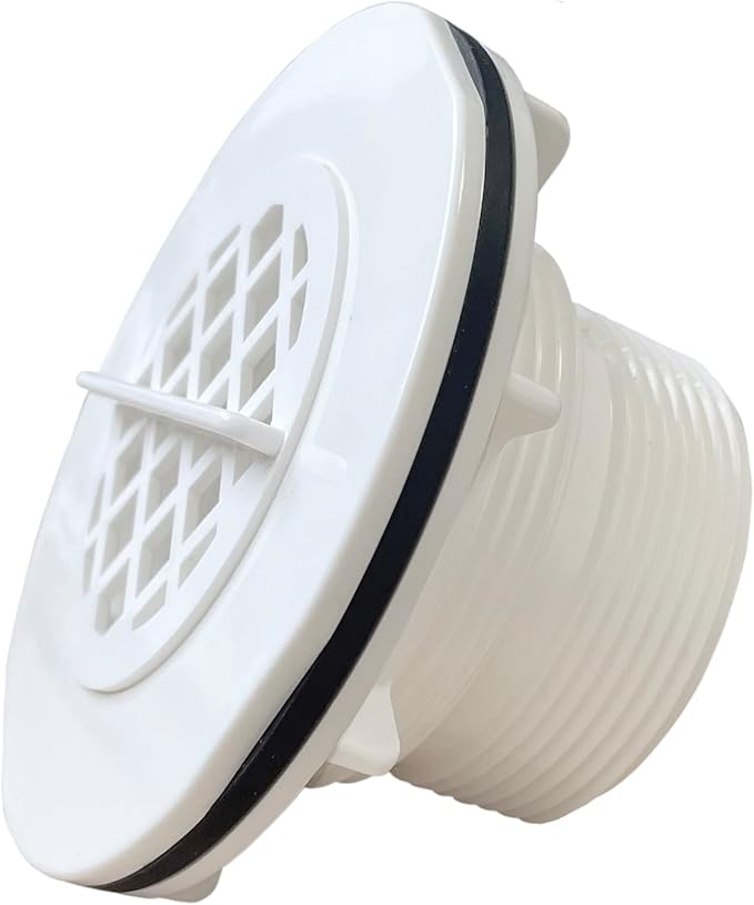 Threaded Inlet Strainer Kit for Stock Tank Pools,Stock Tank Pool Filter Kit, Intex Pool Accessories, Includes Rubber Washer, Strainer Nut and Grid, Fits Intex Filter Pumps with 1-1/2" Hoses