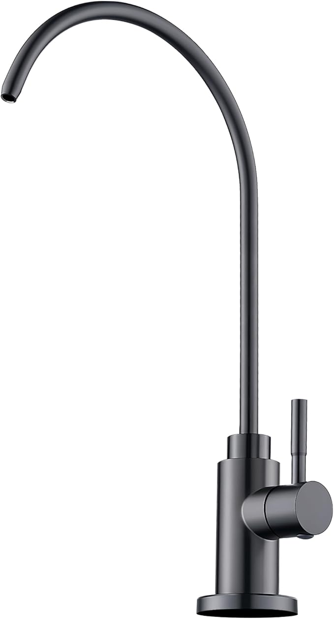 Water Filter Faucet, VMASSTONE Reverse Osmosis Faucet Fits Most RO Units or Water Filtration System in Non-Air Gap, Lead-Free Stainless Steel Drinking Water Faucet for Bar Kitchen Sink, RV (DM001 CG)