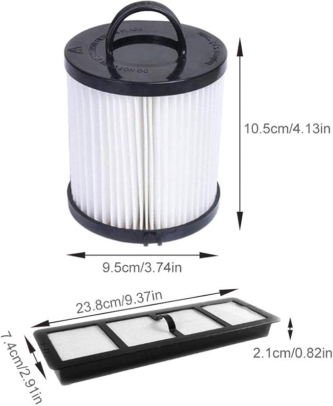 SaferCCTV Replacement EF6 HEPA Exhaust Filter and Vacuum Dust Cup Filter DCF-21 Replaces Part # 67821, 68931, 68931A, EF91 Compatible with Eureka Airspeed AS1000 Series Upright Vacuum Cleaners (1 Set)