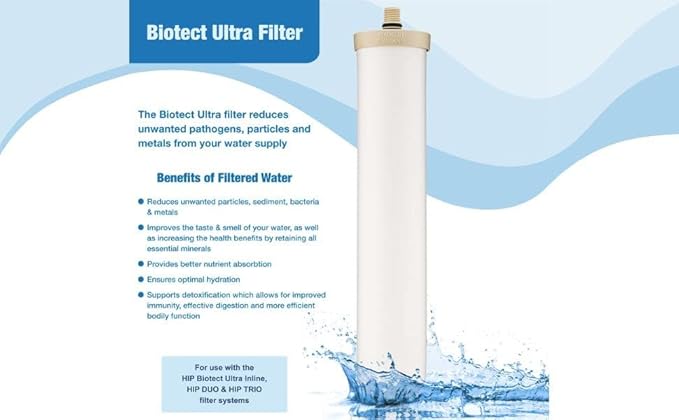 Doulton ¦ W9123050 ¦ 10" Biotect Ultra ¦ Authentic Drinking Water Ceramic Replacement Candle Element Filter ¦ 2504 ¦ White ¦ NSF Certified ¦ M12 Thread ¦