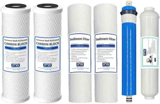 IPW Industries, Inc.|50 GPD Reverse Osmosis Water Filter Replacement Kit for Pentek RO-2550 – Sediment & Carbon Filter, RO Membrane, & Inline Filter
