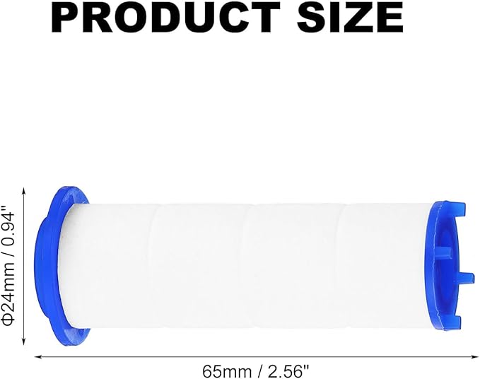 uxcell 12 Pcs Shower Head Filter 2.6 Inch PP Cotton Filter Cartridge Replacement High-Pressure Handheld Fan Shower Jet Sets