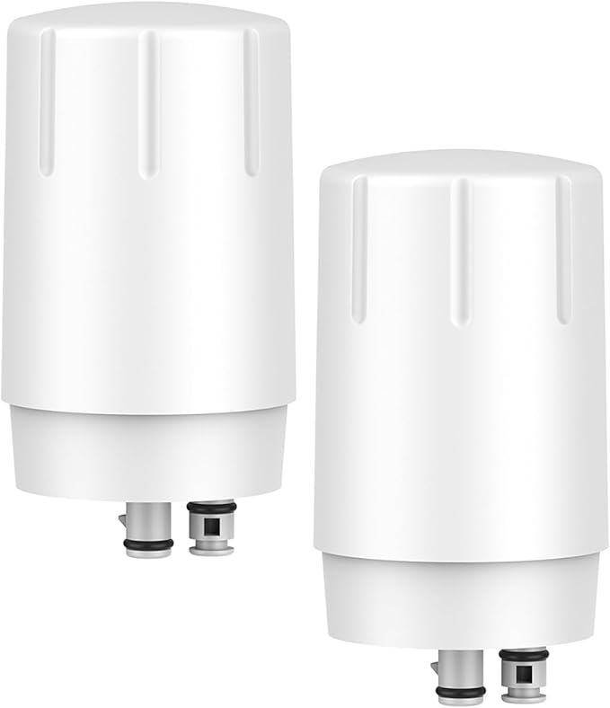 2 Pack Faucet Filter Replacement for Brita® Faucet Filter 36311 On Tap Water Filtration System Compatible with Brita® Replacement Filters 36313, FR-200, FF-100, Chrome