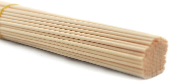 100 Pieces Fiber Reed Diffuser Replacement Refill Sticks (12" x 3mm, Beige)