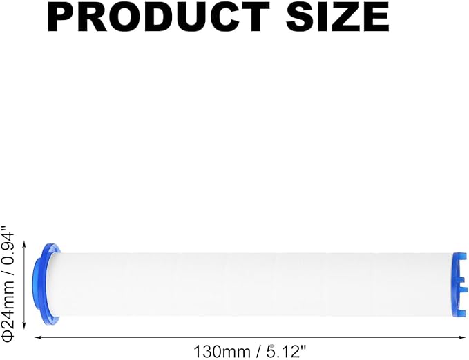uxcell 12 Pcs Shower Head Filter 5.1 Inch PP Cotton Filter Cartridge Replacement High-Pressure Handheld Fan Shower Jet Sets