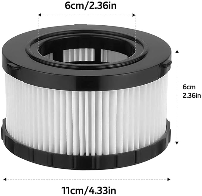 2 Pack DC5151H Replacement HEPA Filter for DEWALT DC5151H DC515 DCV517 Wet Dry Vacuum