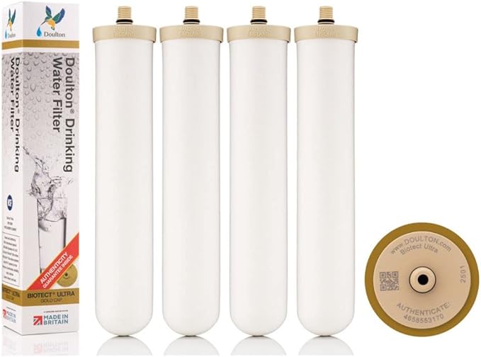 Doulton ¦ W9123050 ¦ 10" Biotect Ultra ¦ Authentic Drinking Water Ceramic Replacement Candle Element Filter ¦ 2504 ¦ White ¦ NSF Certified ¦ M12 Thread ¦