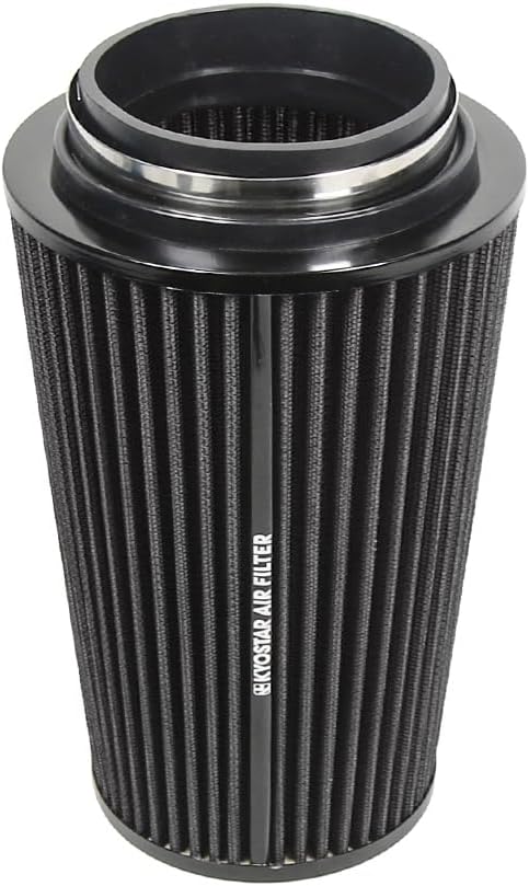 3/3.5/4inch Inlet Cold Air Intake Cone Replacement Performance Washable High Flow Dry Air Filter (BLACK)