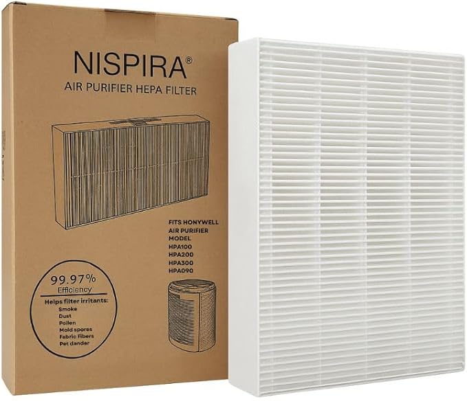 Nispira HPA300 HPA200 Filter R Replacement for Honeywell Air Purifier InSight HPA5300 HPA100 HPA090 HPA250 HPA200 HPA5300 True HEPA HRF-R1 HRF-R2 HRF-R3. 1 Pack