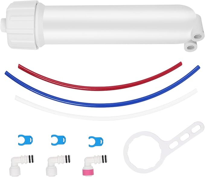 1812/2012 Reverse Osmosis Membrane Housing Kit with Quick-Connect Fitting,Wrench for 24-150GPD Under Sink Home Drinking RO Water Filtration System