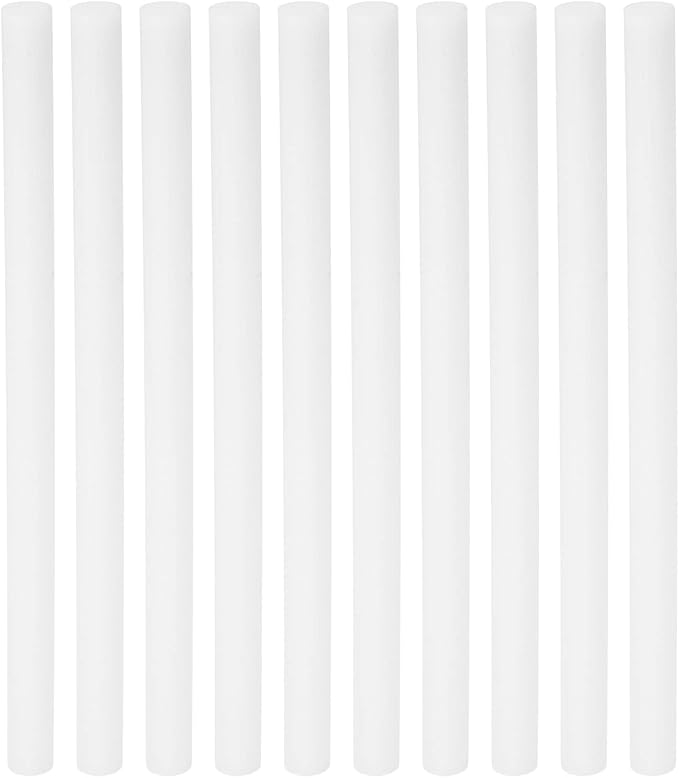 PATIKIL Humidifier Cotton Filter Sticks, 10 Pcs Refill Sticks Filter Wicks Replacement for USB Mini Humidifiers Portable Diffuser (6.89'' x 0.39''), White