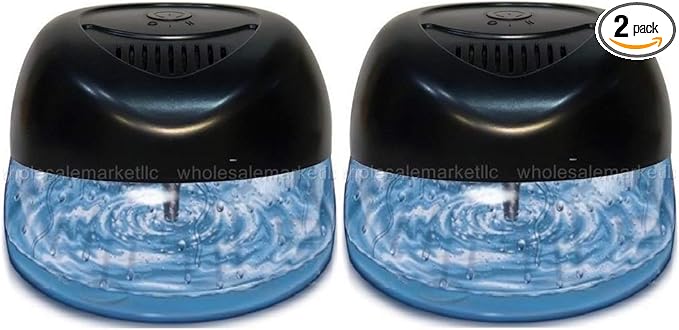 Bluonics Fresh Aire 2-Pack Water Air Purifier with a bottle of Lavender Fragrance, LED Changing Colors & White Noise. Use Scented Fragrance or Essential Oil Concentrate for Aroma Scents - Filterless