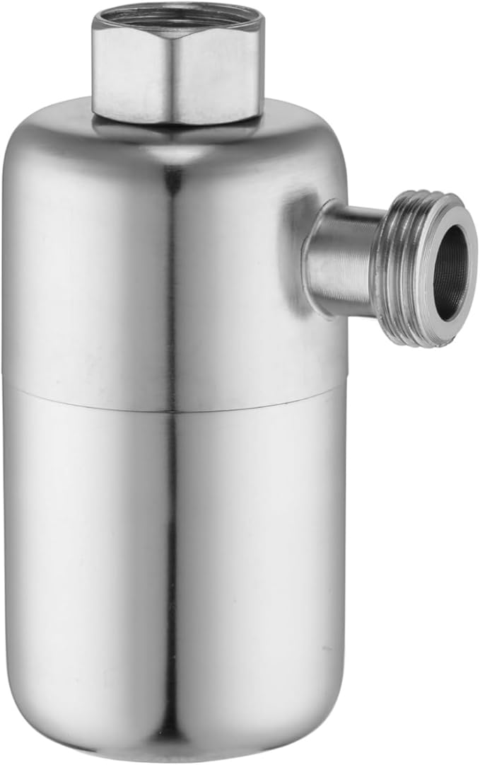 Spin Down Sediment Filter, Stainless Steel Reusable Sink Water Filter, Water Softener for Water Heater G 1/2'' Thread Washing Machine Dishwasher Shower Faucet, Prevent Impurity (Model A)