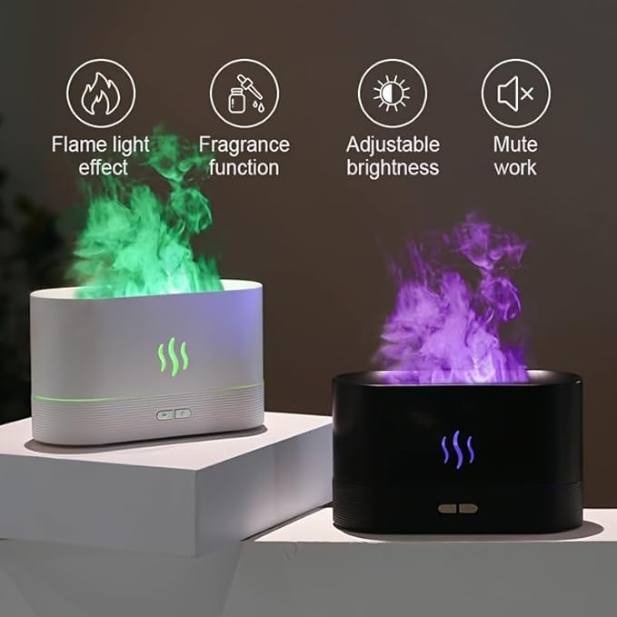 Modern Portable EmberAire Cool Mist Faux Fire Humidifier