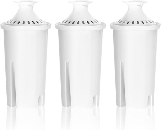Replacement Water Filter for Pitchers and Dispensers, 6-Pack, Compatible with Brita® Classic 35557, OB03, Mavea® 107007, BPA-Free.