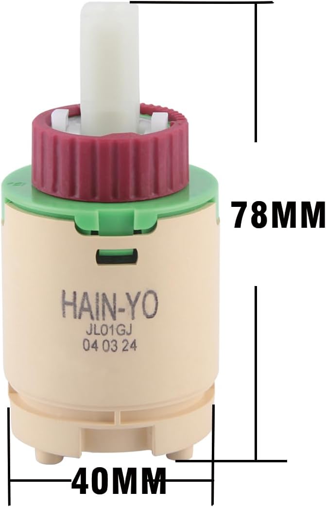 Hain-Yo HJ-40 (JL01GJ) Faucet Cartridge Replacement 40mm Diameter Shower Cartridge，40mm Pressure Balance Cartridge