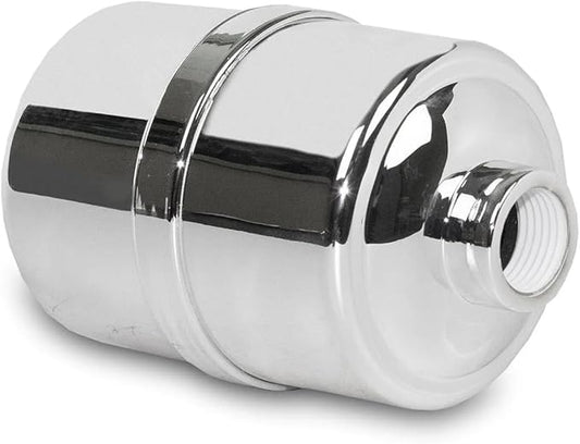 Crystal Quest Shower Filter without Shower Head - Chrome - Advanced Multi Stage Filtration for Cleaner Water - Removes Chlorine, Heavy Metals - Promotes Healthier Skin, Softer Hair - Long-Lasting
