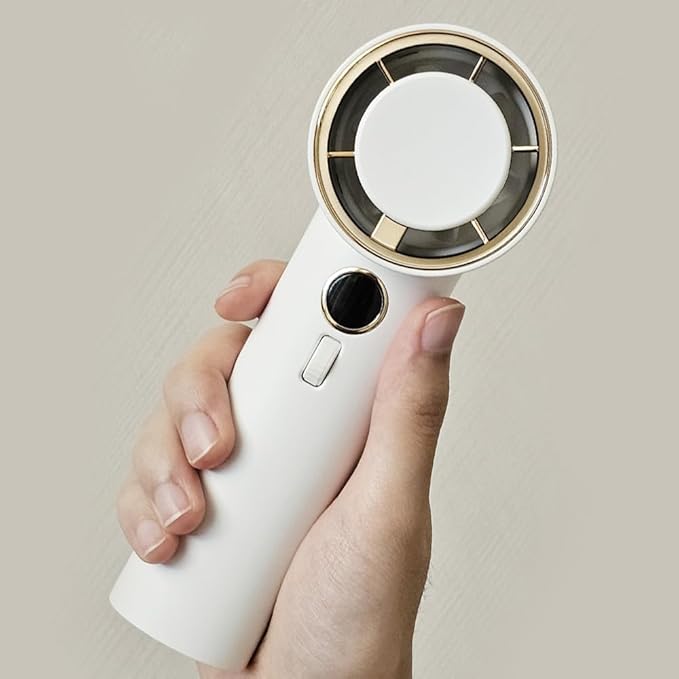 1 Pack Portable Handheld Turbo Fan with Circulator-Level Airflow –100 Speed Settings, 5000mAh USB Rechargeable Battery [11H Max Runtime] 13000 RPM Powerful Mini Fan for Travel & Outdoor