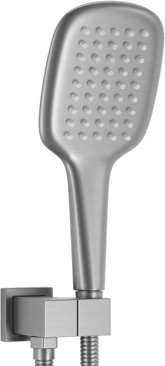 Brushed Nickel Shower Head Handheld HONGTONGSOWER Stainless Steel Bathroom showerhead Wand Hand-Held Sprayer with Extra Long Stainless Steel Hose