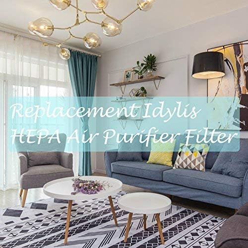 2 Pack IAF-H-100C Filter C Compatiable with Idylis Air Purifiers IAP-10-280 & IAP-10-200 (2 Pack Hepa Filter & 2 Activated Carbon Pre-Filter)