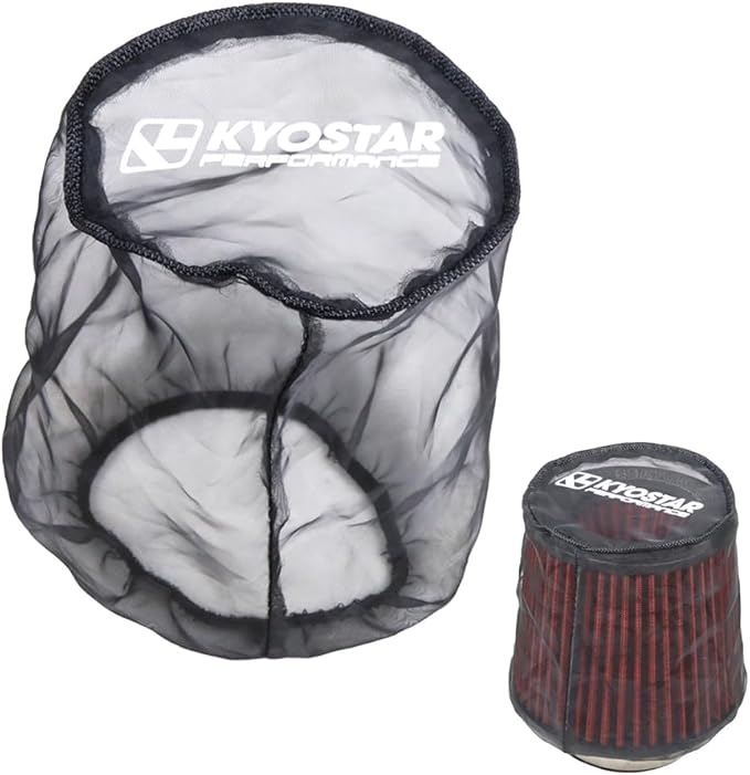 Kyostar Universal Air Filter Cover, Dustproof Cold Air Intake Filter Cover Wrap for Car, Air Intake Filter Sock Cover for High Flow Air Intake Filters