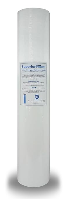 Two (2) Stage 10" x 4.5" Drinking Water Filter System | NSF Certified Water Filters Set | Whole House Water Filter System | Includes Carbon & Sediment Filters.