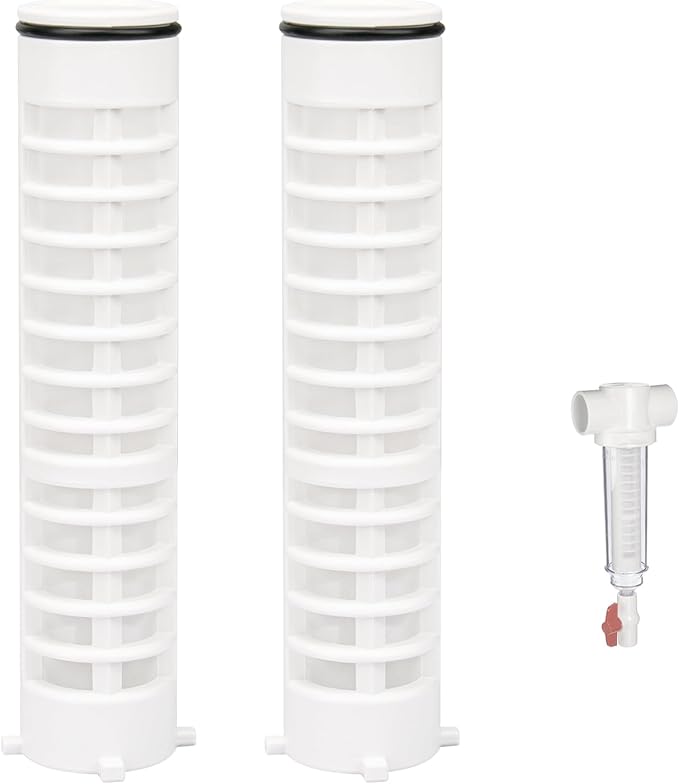 Replacement 1-1/2" 100 Mesh Spin Down Filter Screen FS1-1/2-Re for Rusco & Vu-Flow Filtration System, FS1 1/2-100 Water Filter Element Effectively Filters Sand and Silt, Well Pump Filter Screen-2 PACK