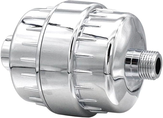 SOLVEX 15 Stage Shower Water Filter - Shower Head Filter, Remove Chlorine Heavy Metals and Other Sediments, Vitamin C Water Softener Reduces Dry Itchy Skin（Chromed),US-SP-50090
