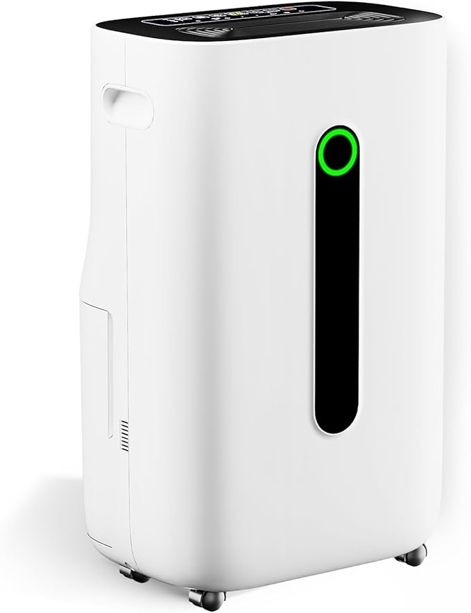 5,000 Sq.Ft 80 Pint Dehumidifier for Basements and Home-with Drain Hose,1.7Gallon Water Tank,Intelligent Humidity Control,Dual Protection and 4 Modes,for Large room