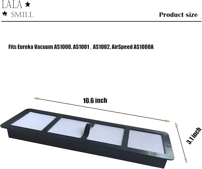 Replacement HEPA EF-6 (EF6) Vacuum Filter for Eureka Airspeed Upright Vacuum Cleaners AS1000, AS1001, AS1051, AS1000A, AS1001A, AS1050