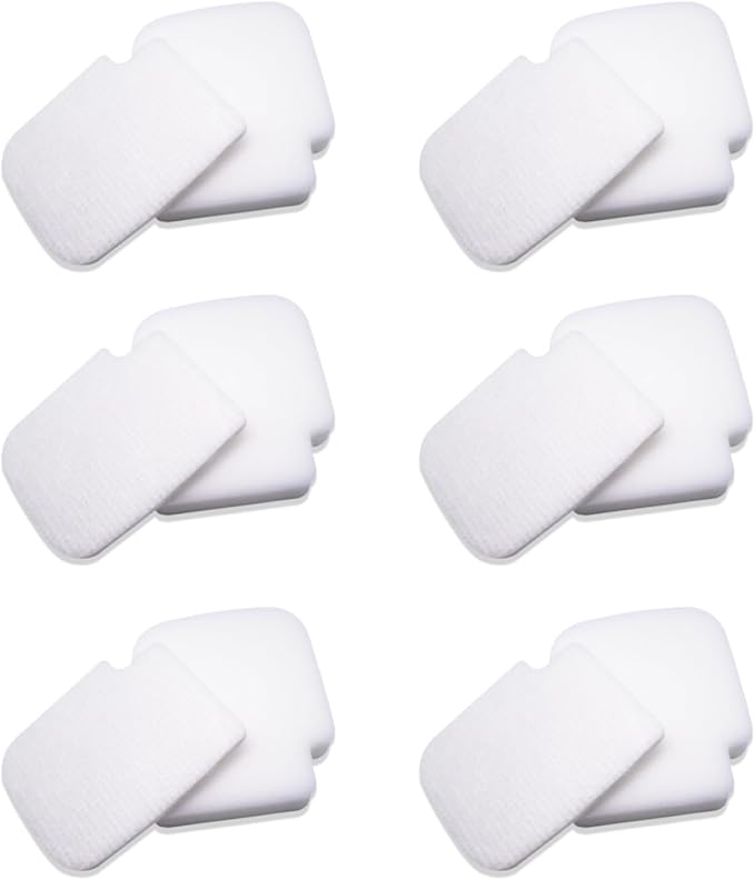 6-Pack AZ3002 Foam & Felt Filters Replacement - Washable Pre-Motor Filters for Shark Stratos AZ3002/AZ3000 Vacuum Cleaners, Pure Maintenance Set (No HEPA) Restores Suction Power
