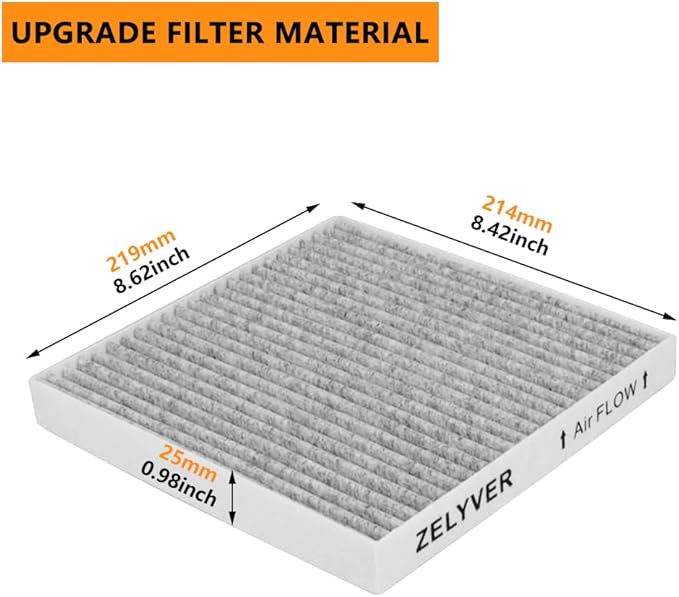 PA5359 Cabin Air Filter Carbon Fits for Freightliner M2 106 108SD 114SD 122SD B2 C2 MT45 Trucks or Buses Replace N10G-36000006 AF26427 PA5359 PA10188 49082 P614547（Set of 4）