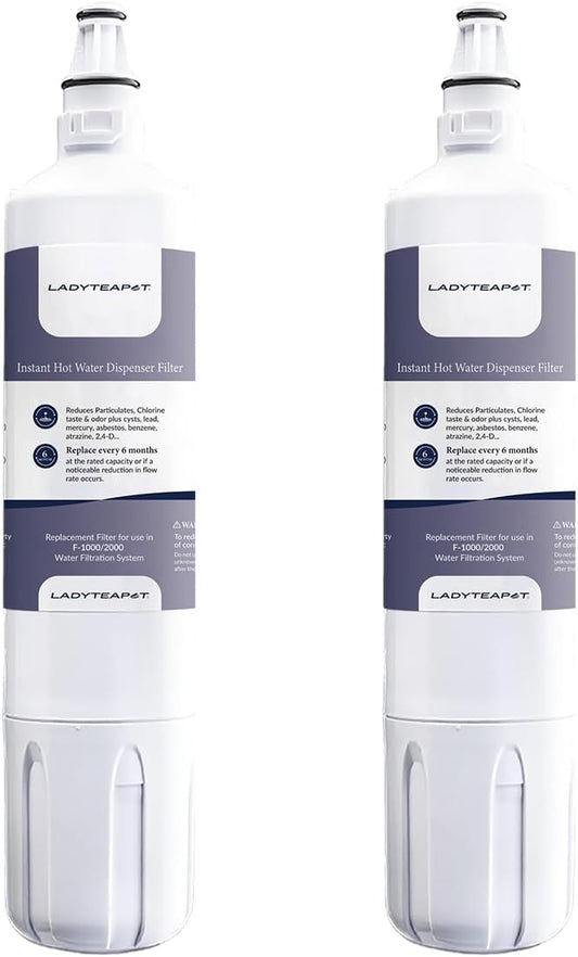 F-1000 Water Filter, Compatible With InSinkErator F-2000, F-1000, Water Filter Replacement (2 Pack)
