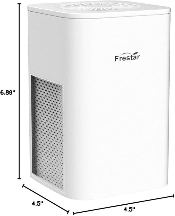 Desktop Air Purifier with HEPA Filter for Office Bedroom Bathroom, Small USB Air Purifiers for Pollutants, Dust, Odor, Super Quiet Powered by USB No Adapter (White)