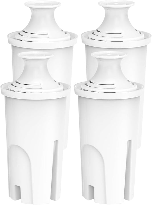 Replacement Filters for All Brita® Pitchers and Dispensers, Fits Brita® Classic OB03, Mavea® 107007, and More, NSF/ANSI 42 Certified, Last Up to 2 Months or 40 Gallons (Pack of 4)