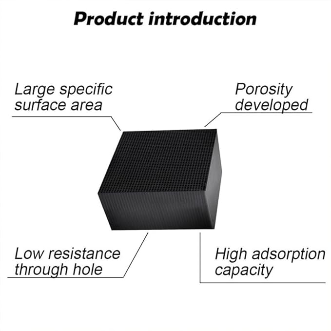 Gigicloud 1PCS Activated Carbon Aquarium Filter, Cube Honeycomb Structure Charcoal Deodorant Fish Tank Water Purifier Activated Charcoal Cubes for Pools Water Purification