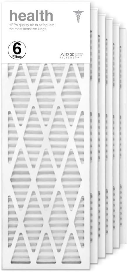 AIRX WICKED CLEAN AIR. Health 12x36x1 Air Filter MERV 13 AC Furnace Pleated Air Filter Replacement Comparable with Healthy Living MPR 1500 1550 1900 2200 2400, 6-Pack